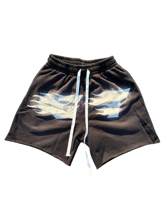 GOD'S TORCH Oversized “Rapture Tour” Shorts